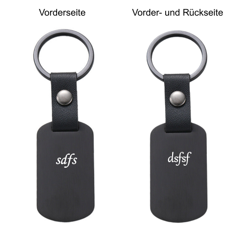 Schwarz / Vorder- und Rückseite